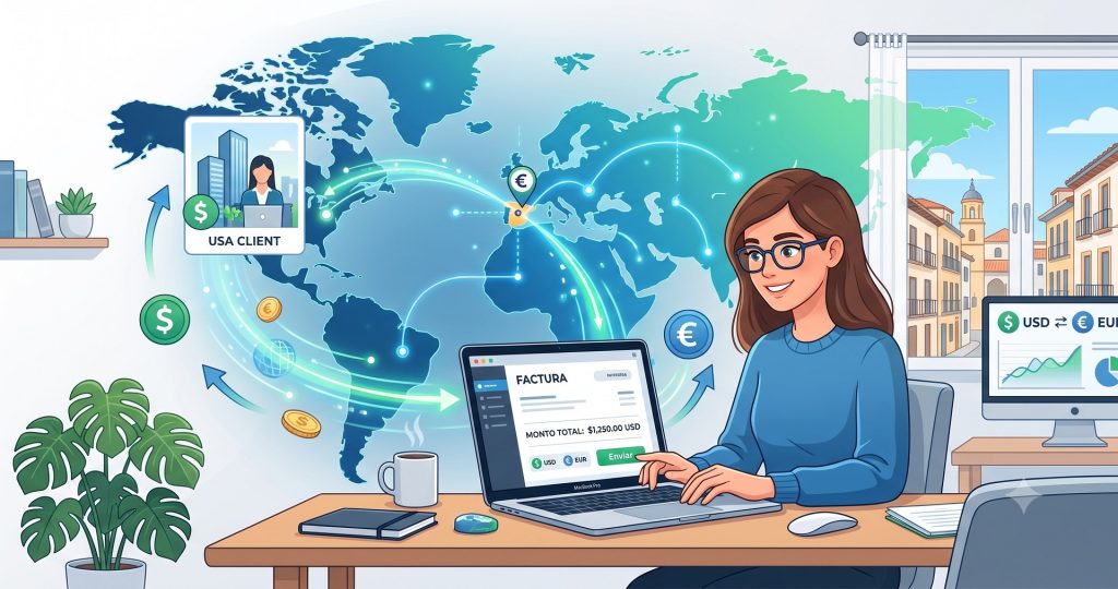 Cómo facturar a un cliente en USD siendo autónomo en España